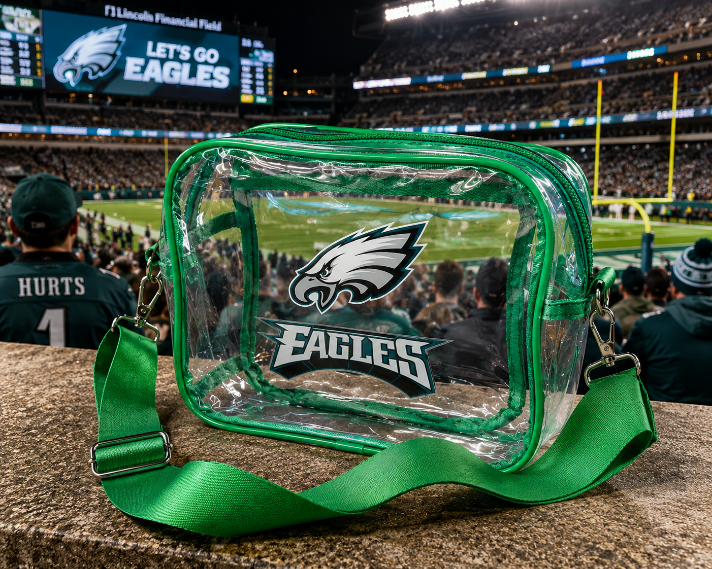 Philadelphia Eagles Clear Crossbody Bag - Stadium Approved