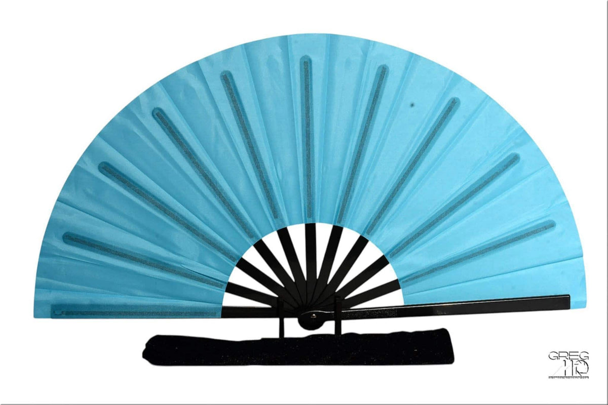 Bright Blue Clack Fan | Line Dancing Festival Hand Fan