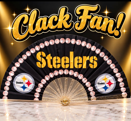 Pittsburgh Steelers Clack Fan | NFL Game Day Folding Hand Fan