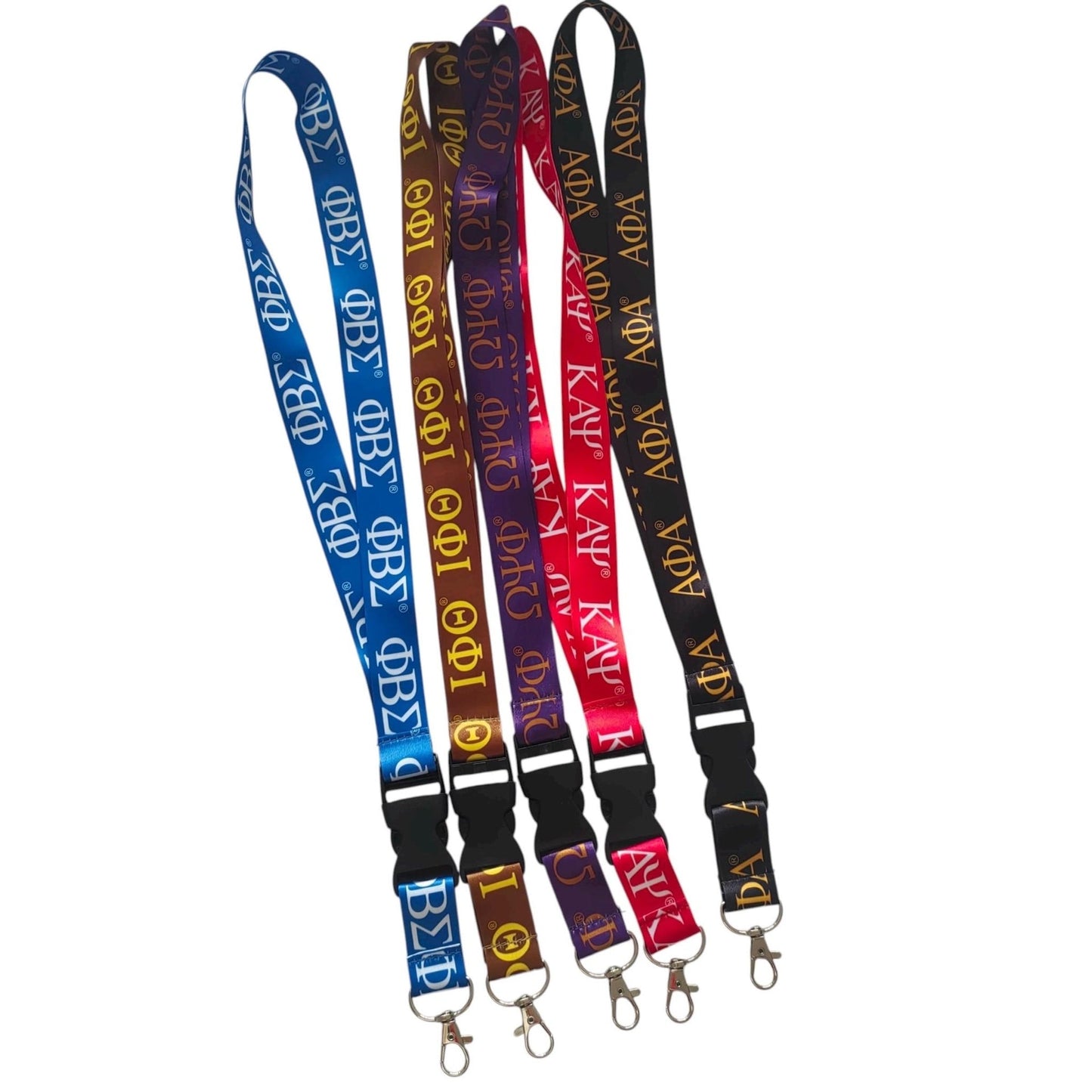 Alpha Phi Alpha Fraternity Lanyard – Greek Letter Black & Gold Keychain Holder