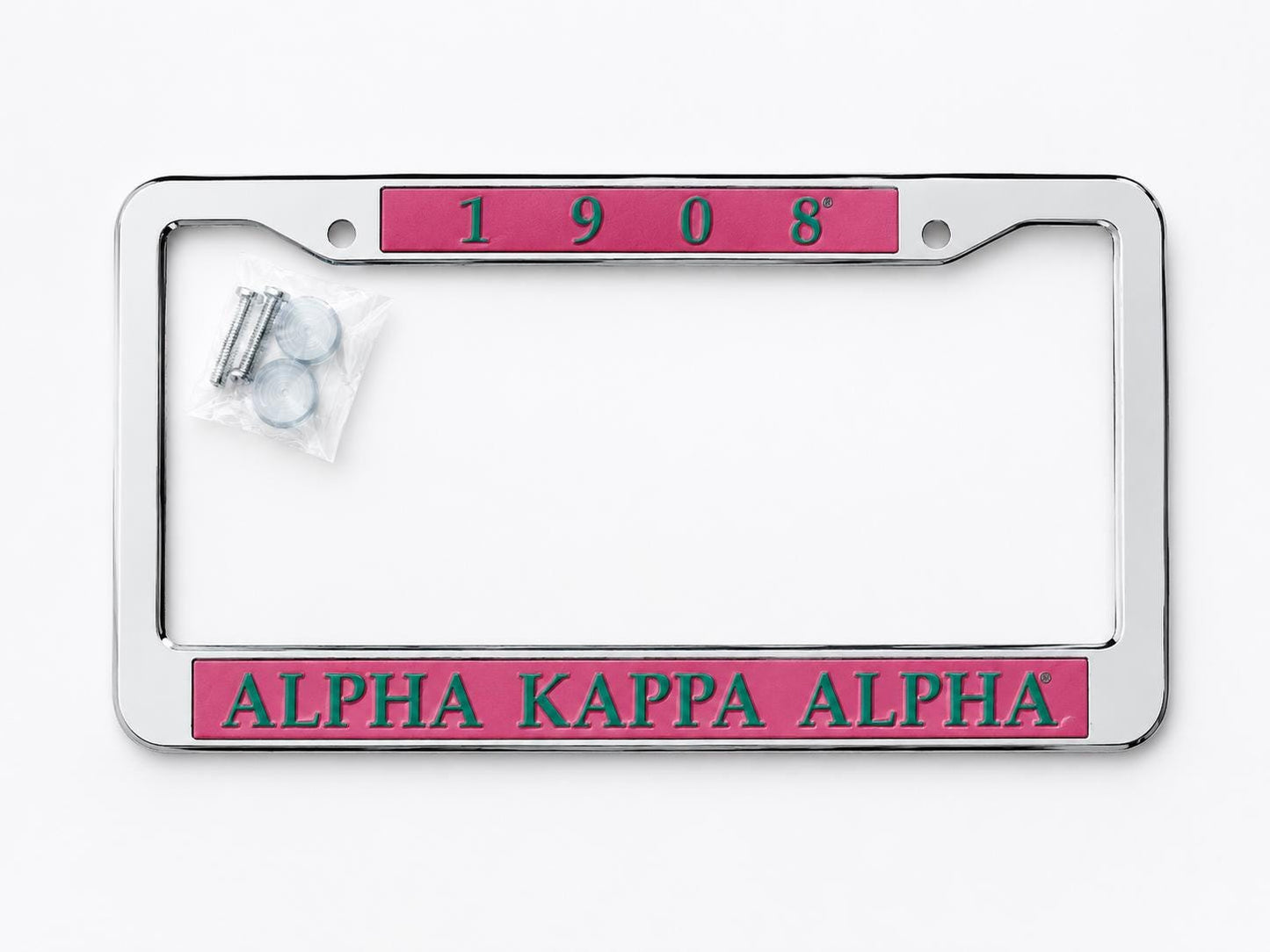 AKA License Plate 1908 Pink and Green