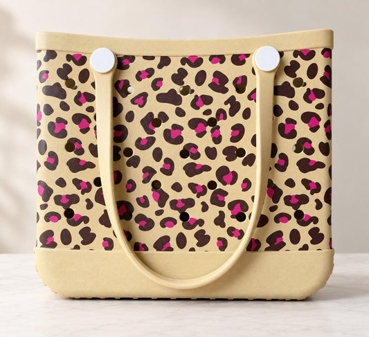 Leopard Print EVA Tote Bag | Beach Carryall