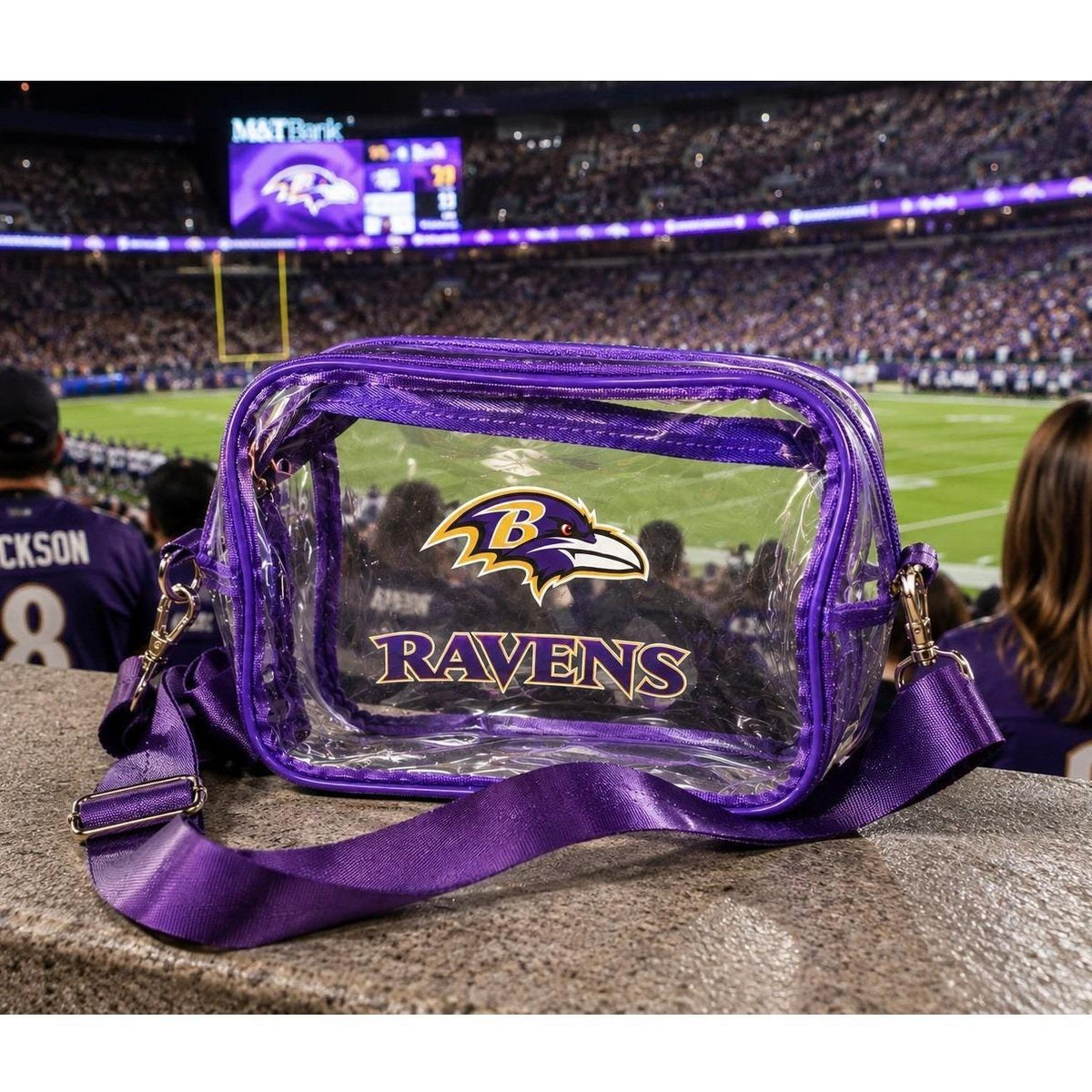Baltimore Ravens Purple Clear Fanny Pack | Game Day Bag