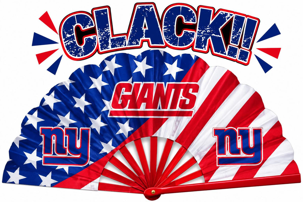 New York Giants Clack Fan | NFL Game Day Folding Hand Fan