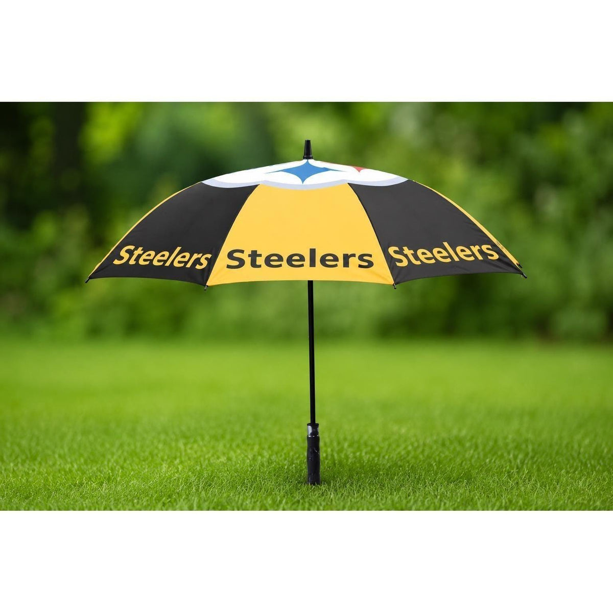 Pittsburgh Steelers Golf Umbrella Black Gold Large Canopy Rain Umbrella
