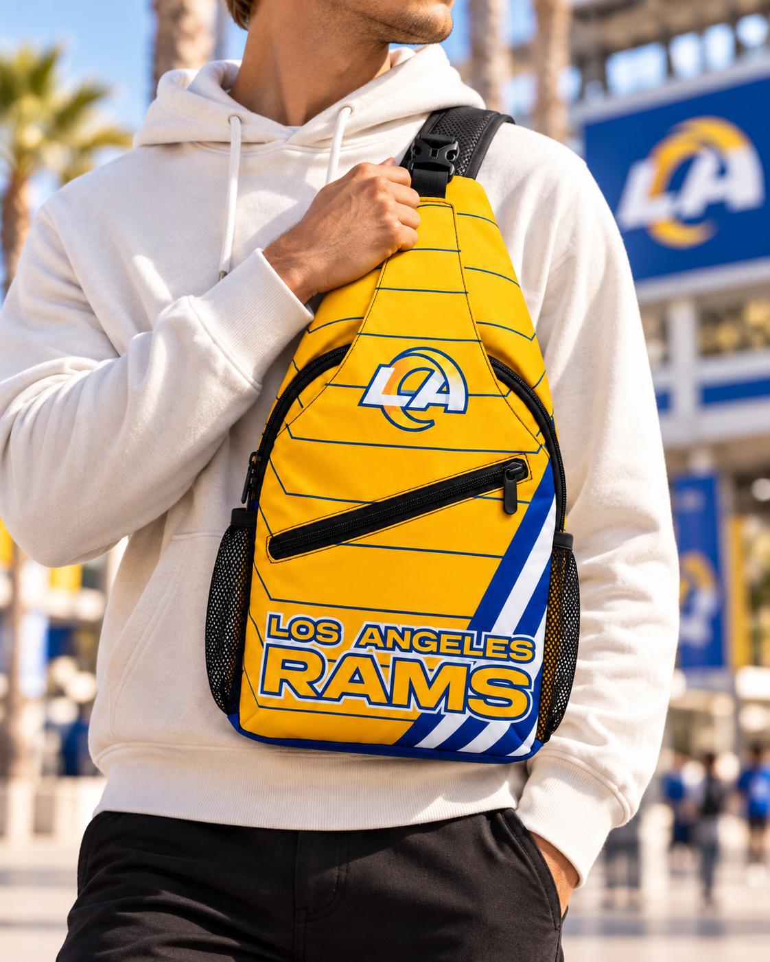 Los Angeles Rams Yellow Sling Bag | Adjustable Football Crossbody Bag