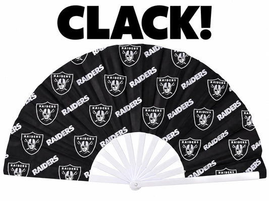 Las Vegas Raiders Clack Fan | NFL Game Day Folding Hand Fan