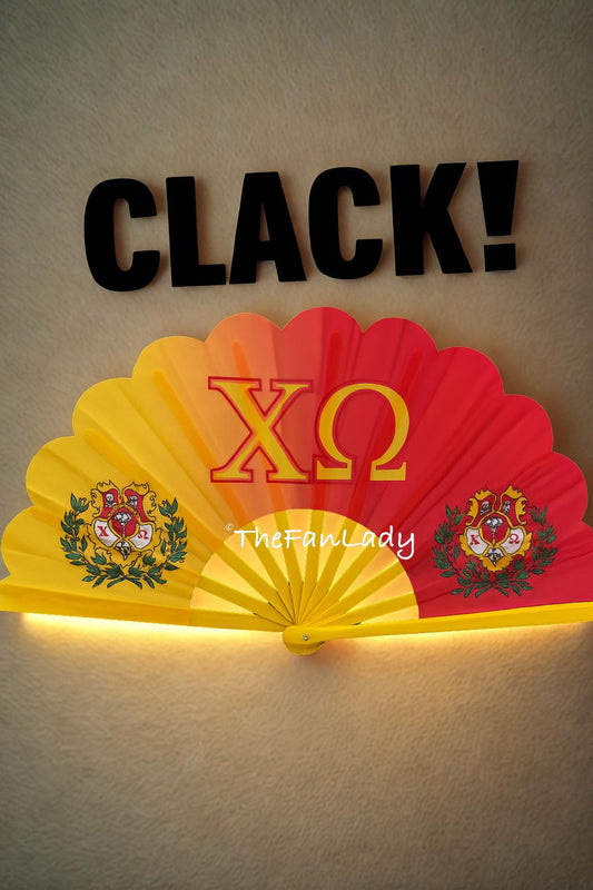Chi Omega Folding Clack Fan