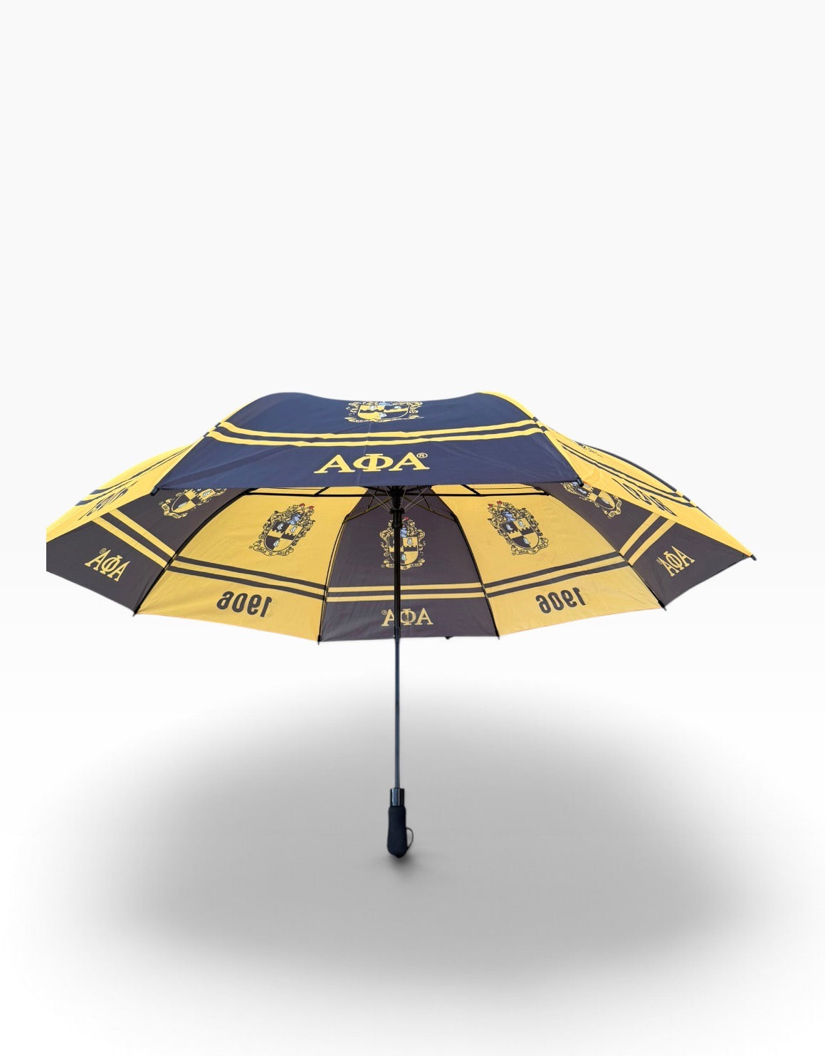 Alpha Phi Alpha Umbrella | Black & Gold Fraternity Umbrella