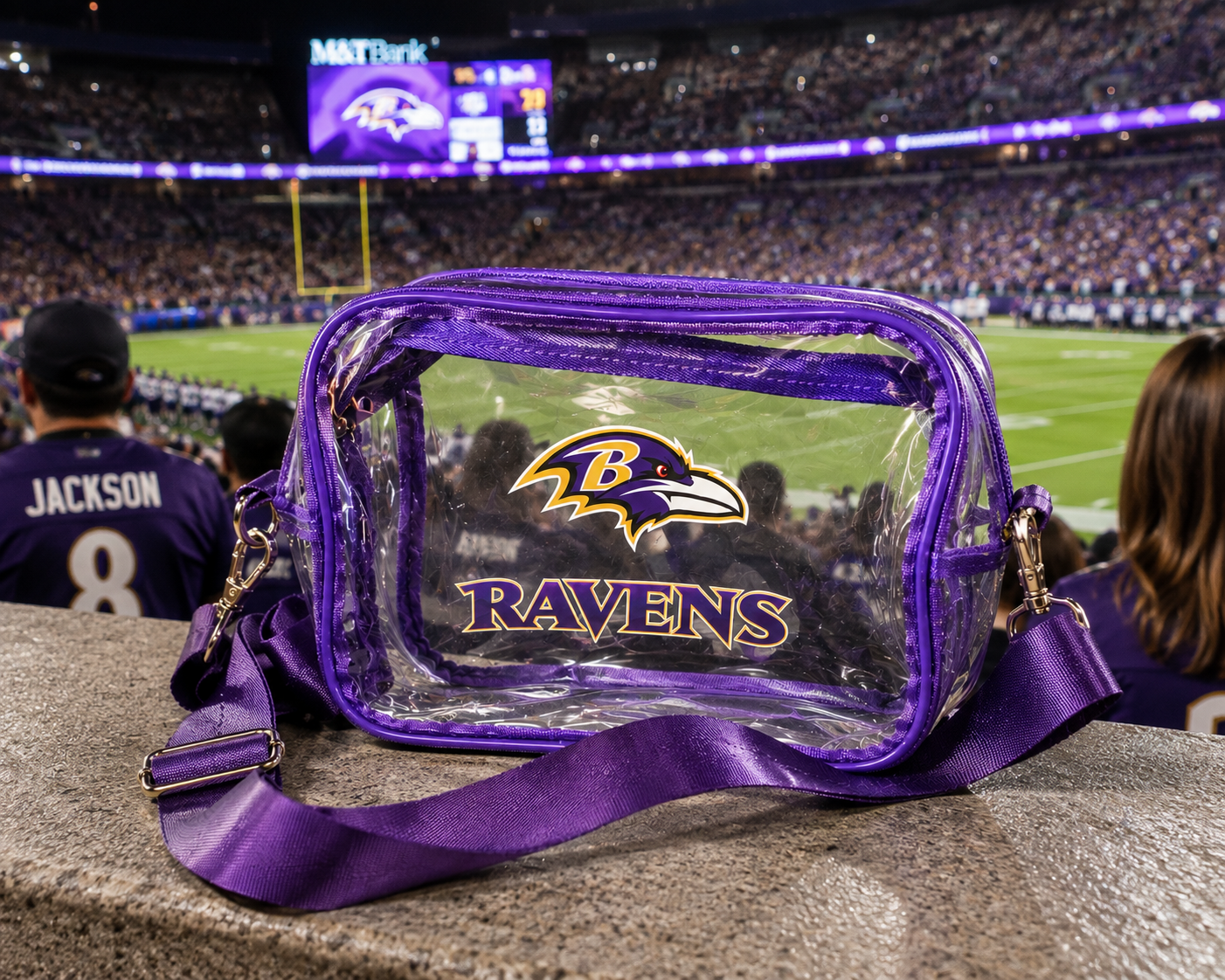 Baltimore Ravens Clear Crossbody Bag