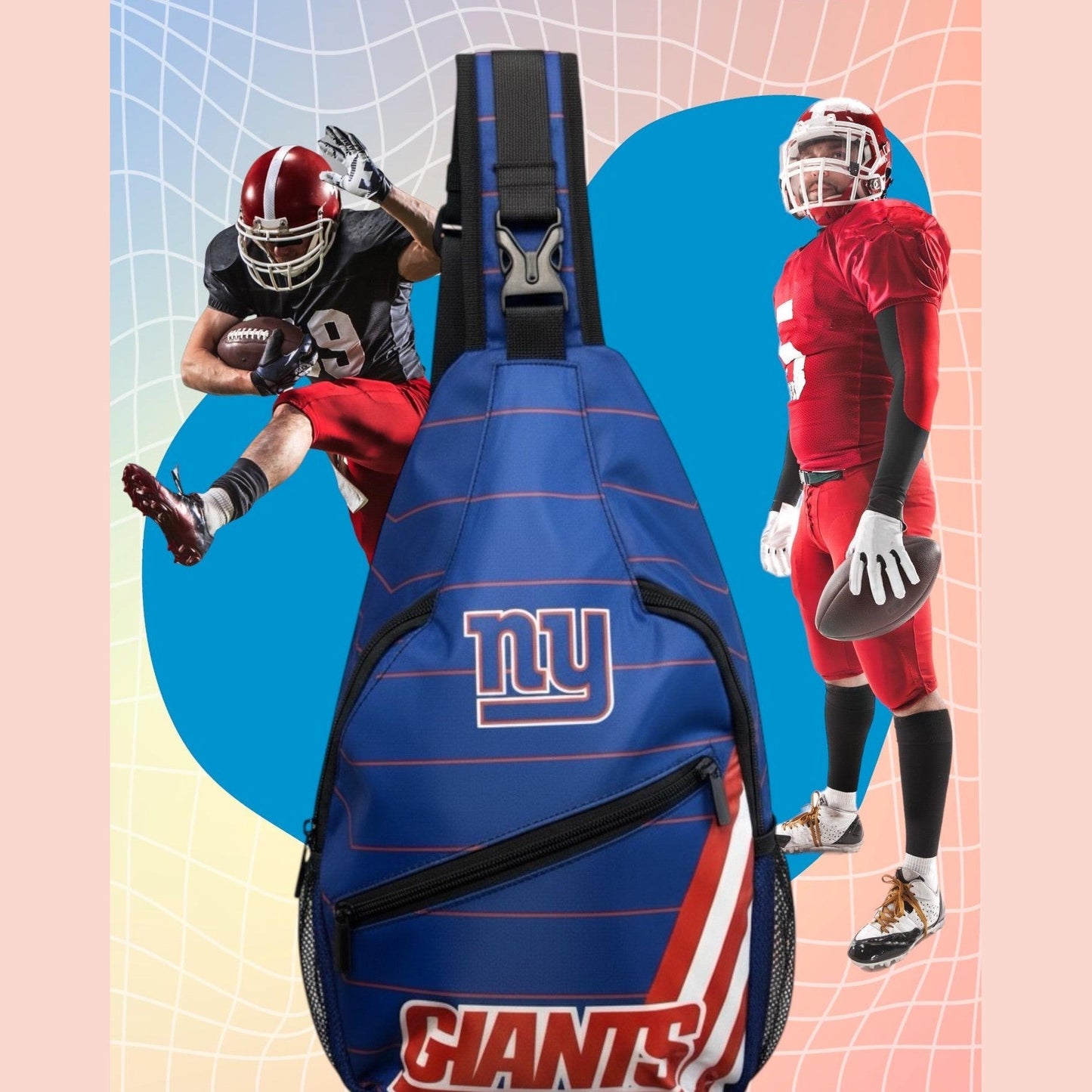 NY Giants Sling Bag: Crossbody Backpack