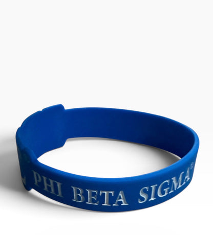 Phi Beta Sigma Silicone Wristband | Reversible ΦΒΣ Greek Letters