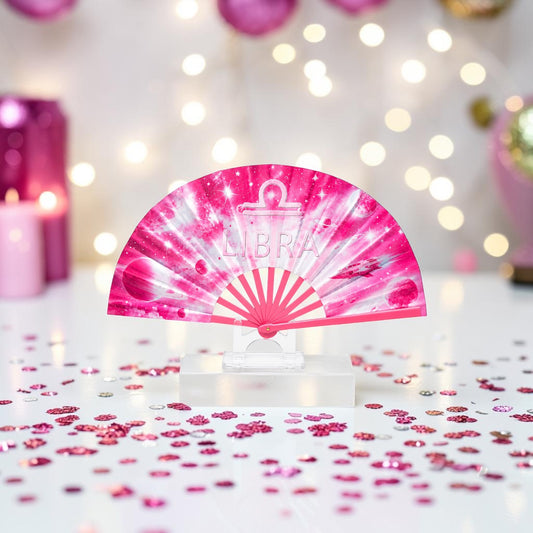 Libra Zodiac Clack Hand Fan