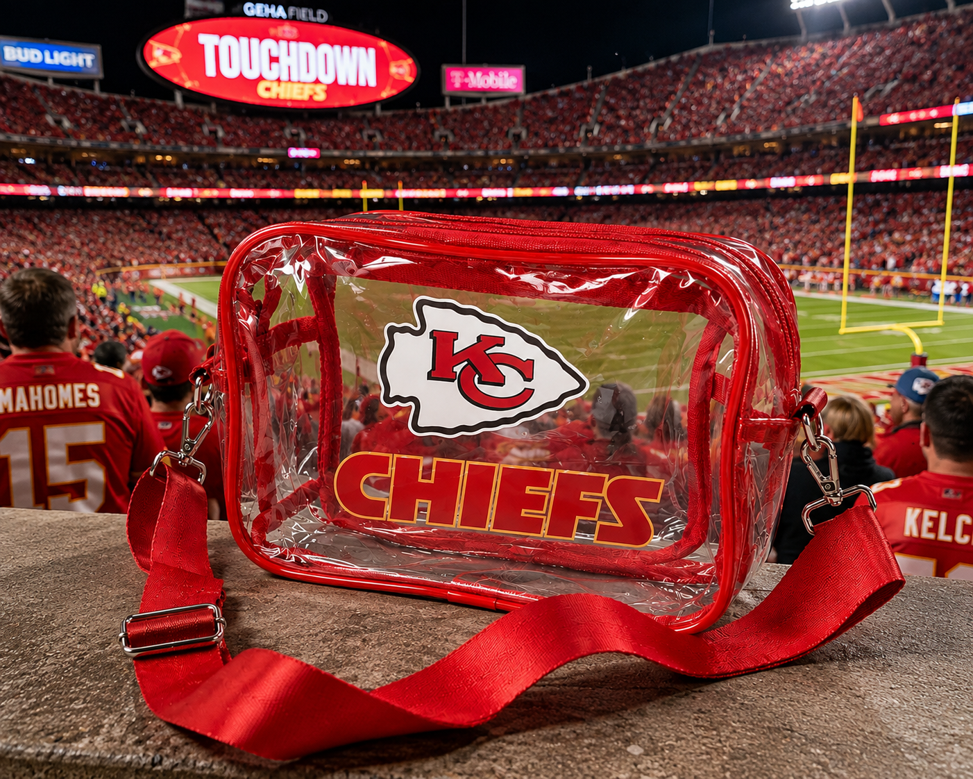 Kansas City Chiefs Clear Crossbody Bag