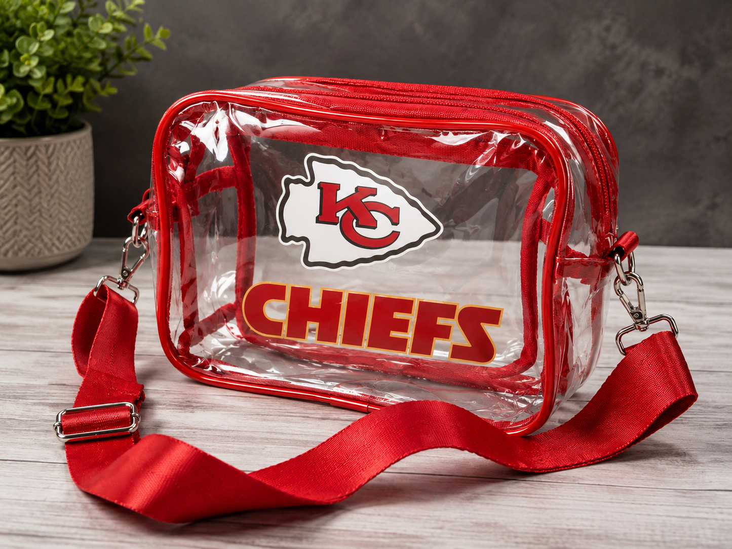 Kansas City Chiefs Clear Crossbody Bag