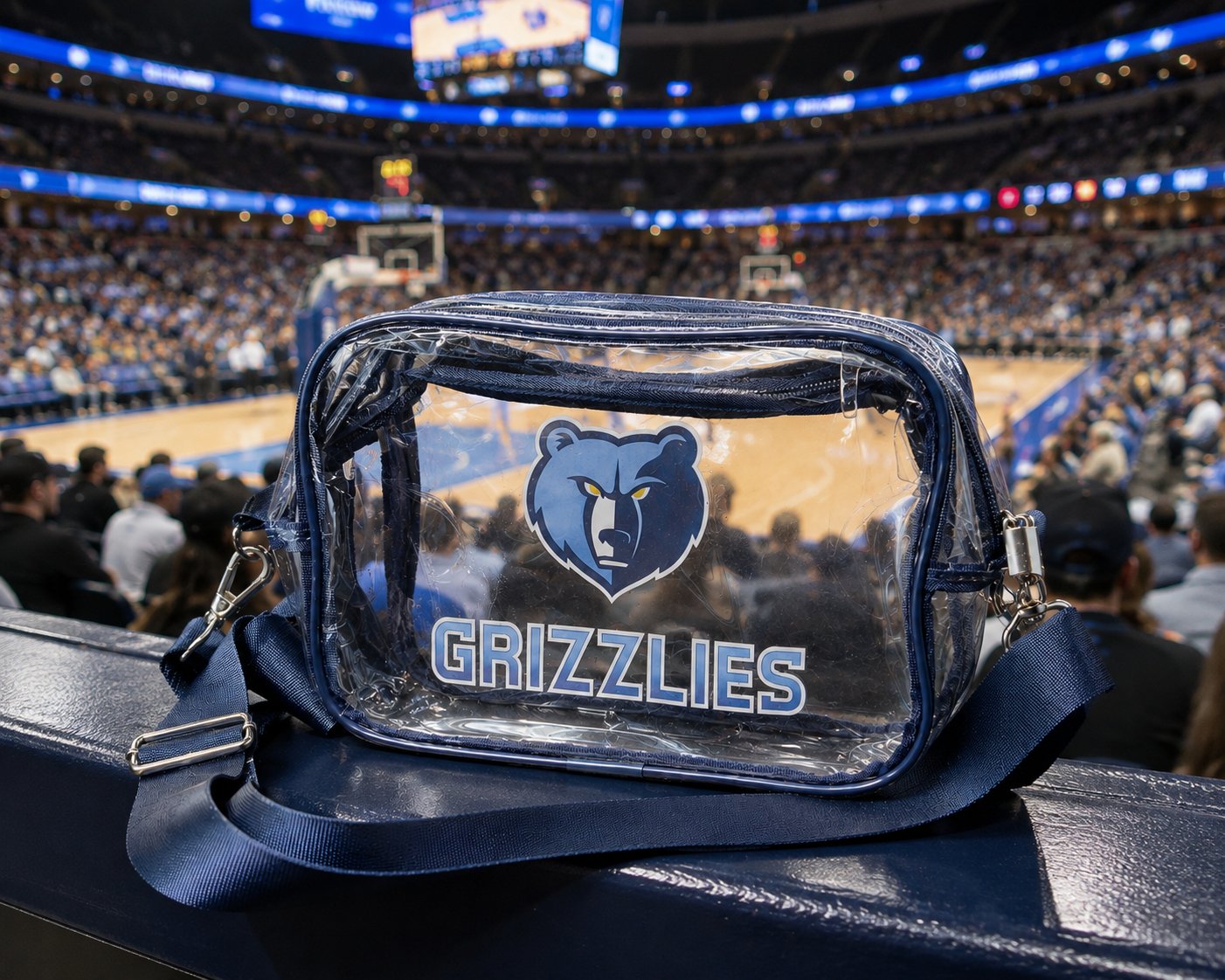 Memphis Grizzlies Clear Crossbody Bag
