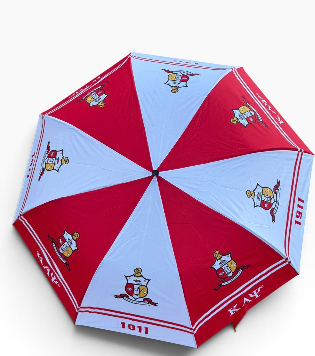 Kappa Alpha Psi Umbrella | Red & White Fraternity Umbrella