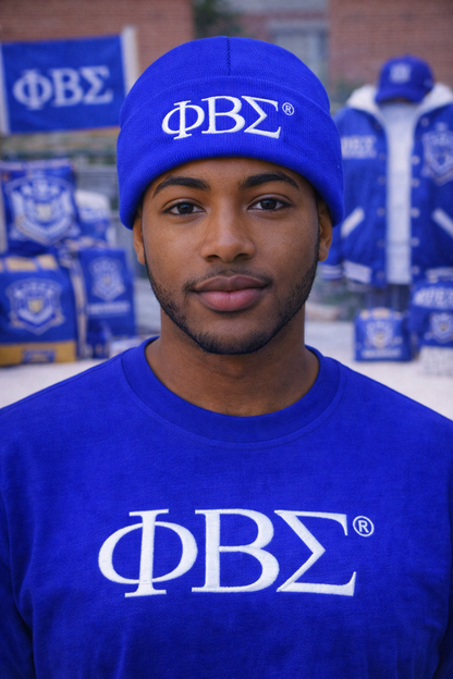 Phi Beta Sigma Embroidered Beanie Hat
