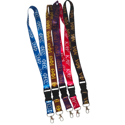 Alpha Phi Alpha Fraternity Lanyard – Greek Letter Black & Gold Keychain Holder