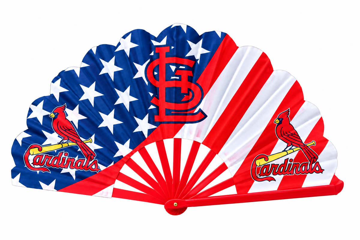 St. Louis Cardinals Clack Fan | MLB Game Day Folding Hand Fan on white background