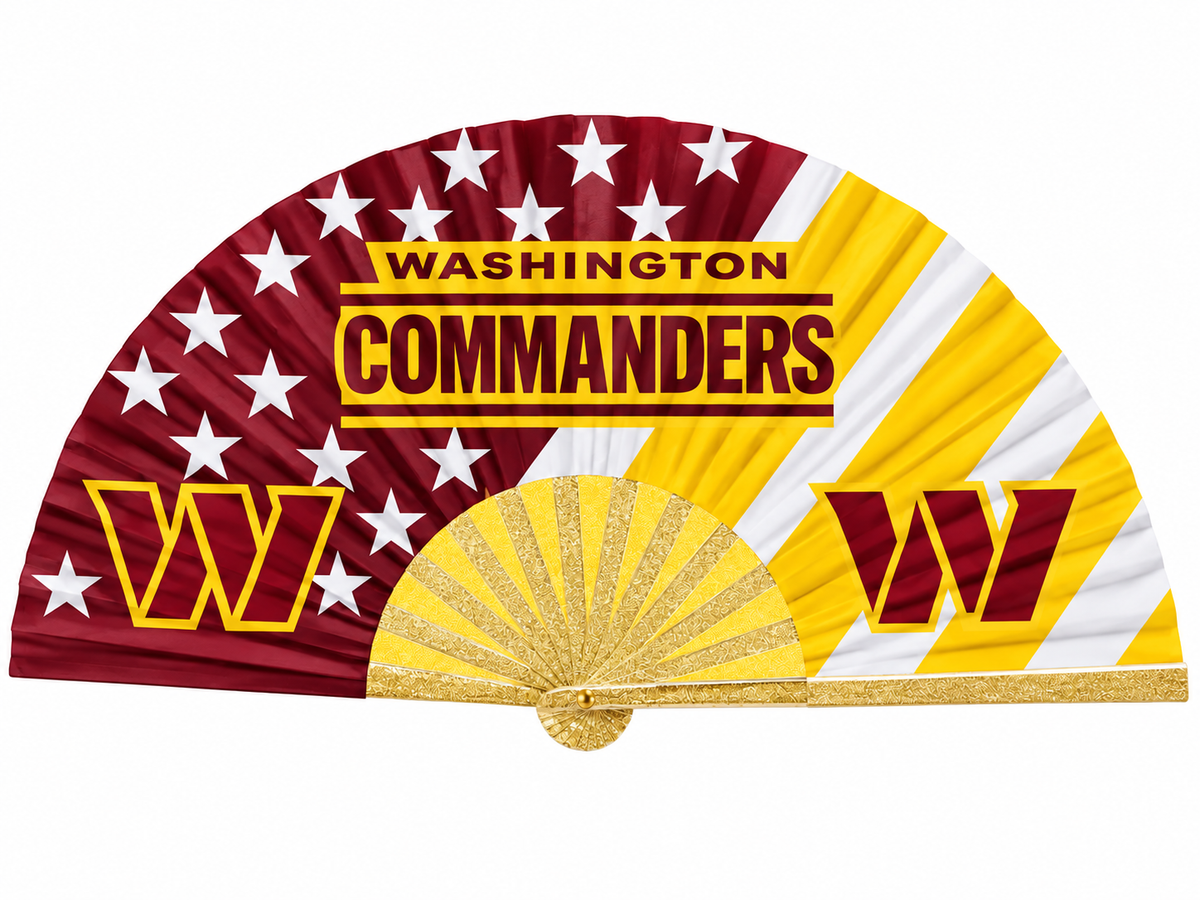 Washington Commanders Star Clack Fan | NFL Game Day Hand Fan on white background