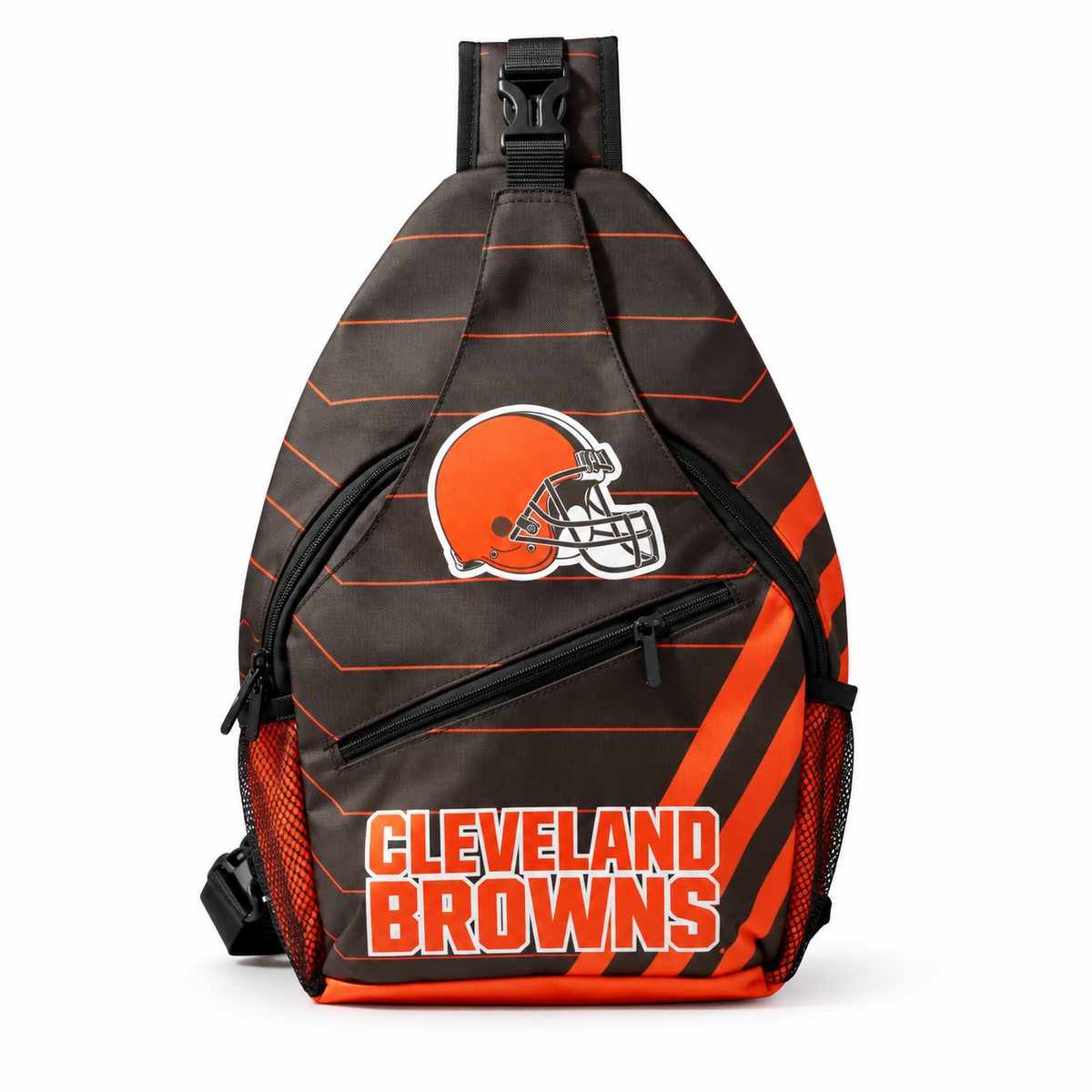 Cleveland Browns Sling Bag | Adjustable Football Crossbody Bag on white background