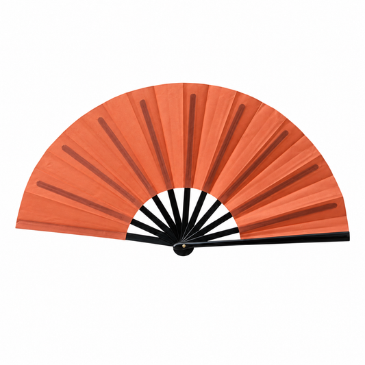 Brown Clack Fan | Boots On Ground Folding Line Dance Fan on white background