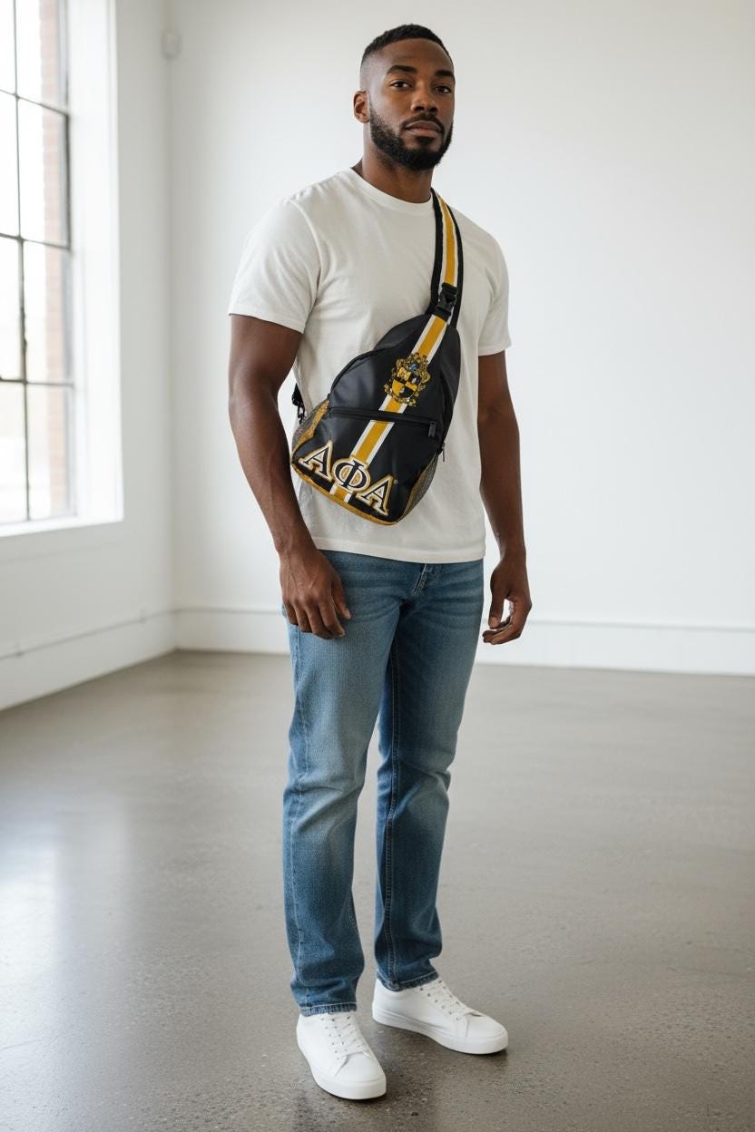 Alpha Phi Alpha Sling Bag: Greek Crossbody Backpack