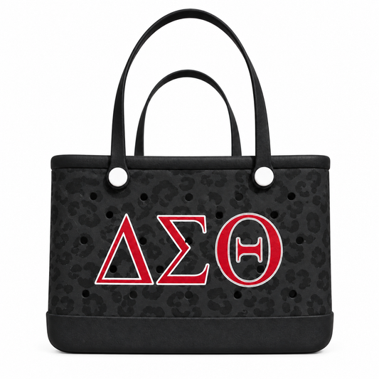 Large Delta Sigma Theta EVA Beach Bag on white background