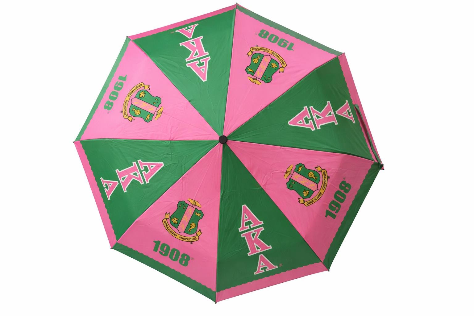 AKA Sorority Umbrella: Pink and Green Pretty Girl Energy 1908