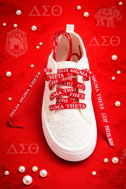 Delta Sigma Theta Sorority Shoe Laces 125x1.2cm