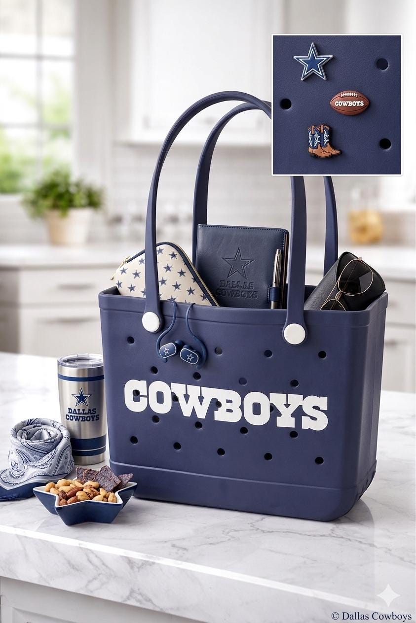 Cowboys Tote Bag Bogg Bag - Navy