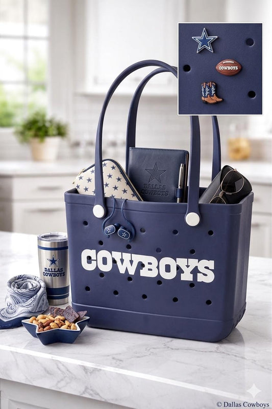 Cowboys Tote Bag Bogg Bag - Navy