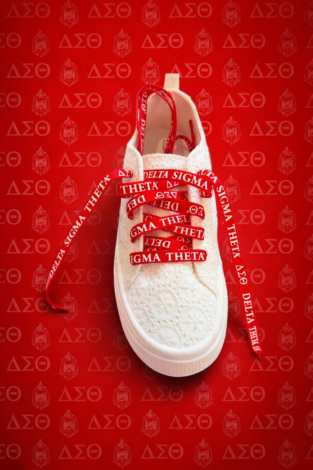 Delta Sigma Theta Sorority Shoe Laces 125x1.2cm