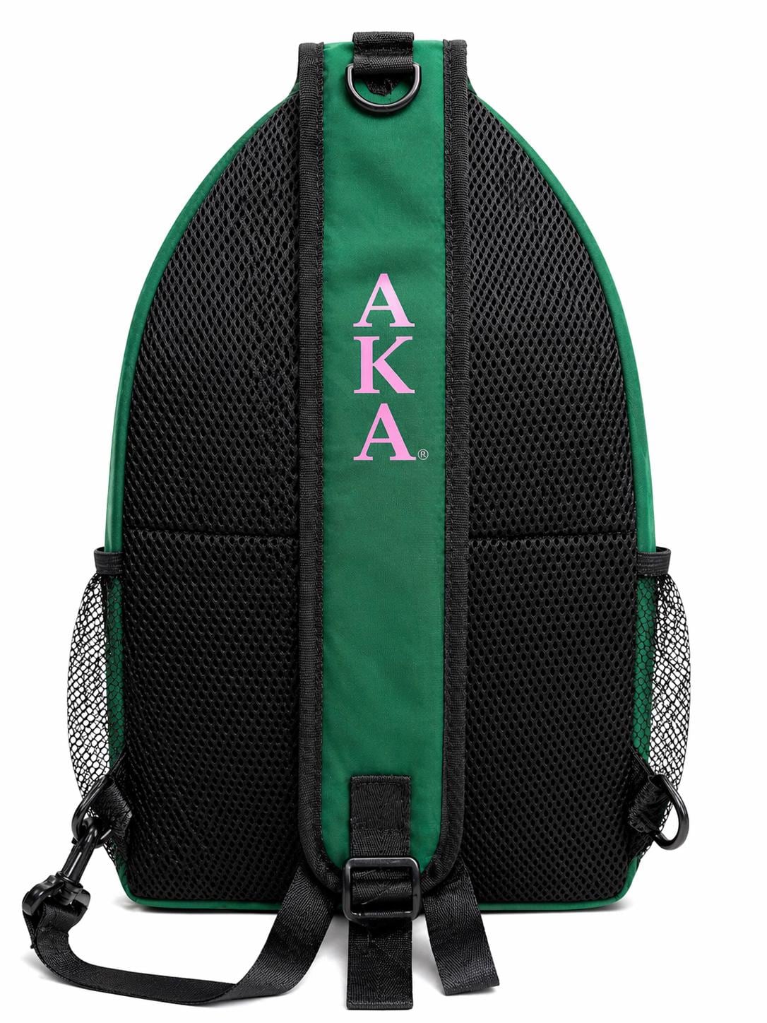 Alpha Kappa Alpha Sling Bag – Pink & Green Waterproof Crossbody