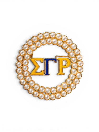 Sigma Gamma Rho Pearl Brooch Pin