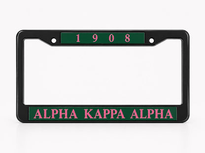 AKA License Plate 1908 Green and Pink