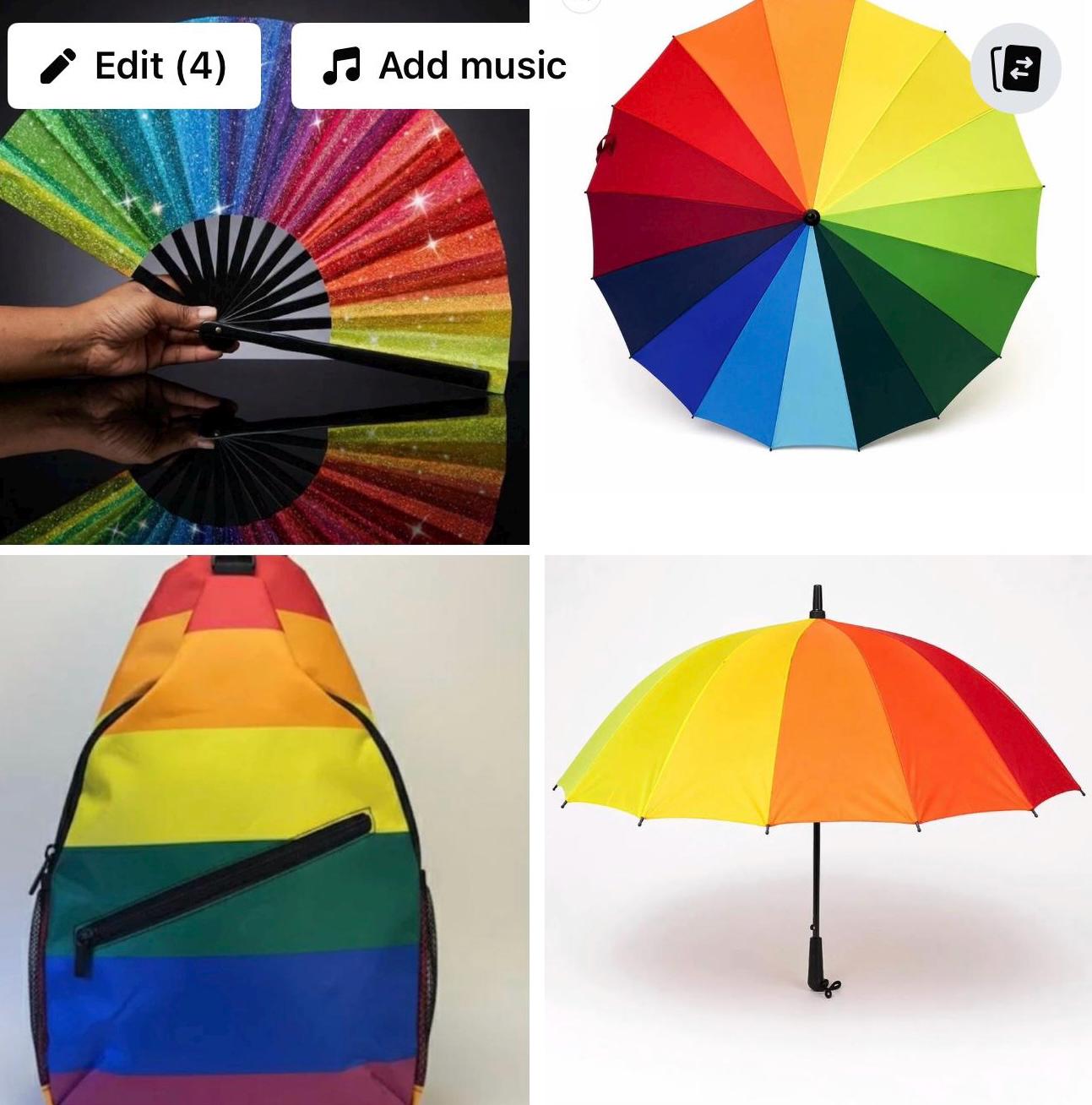 Pride Gift Set - Umbrella, Backpack, Fan