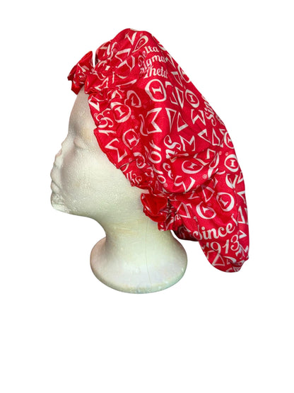 Sorority Satin Hair Bonnet | AKA, Delta, Zeta & SGRho Colors