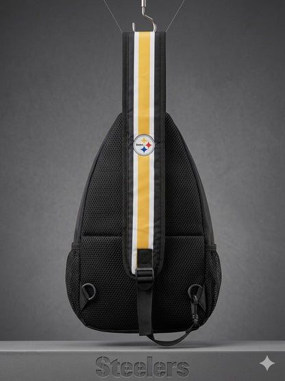 Pittsburgh Steelers Crossbody Sling Bag - Black NFL Shoulder Bag