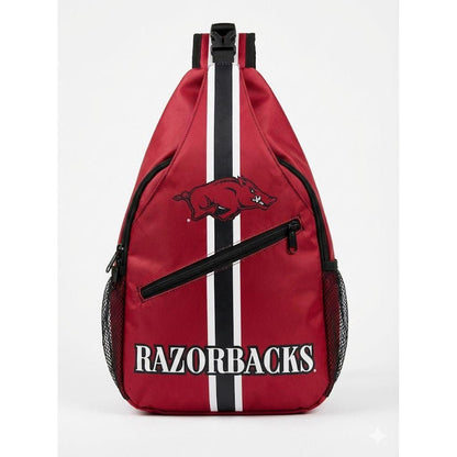 Arkansas Razorbacks Waterproof Crossbody Sling Bag - Red NFL Shoulder Bag