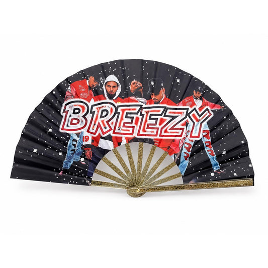 Breezy Handheld Folding Fan - Large Performance Rave Clack Fan