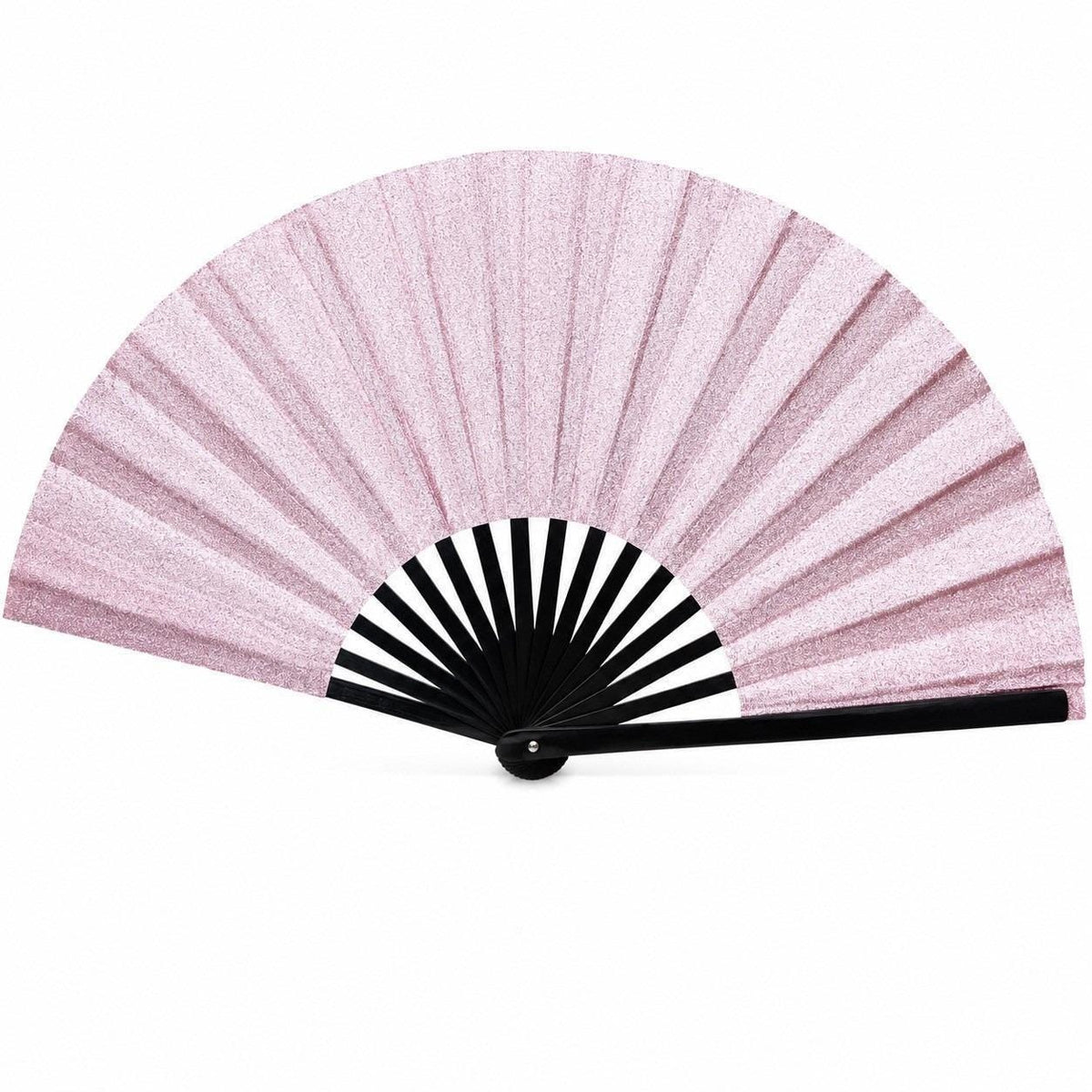 Pink Glitter Clack Fan | Oversized Rave Festival Hand Fan
