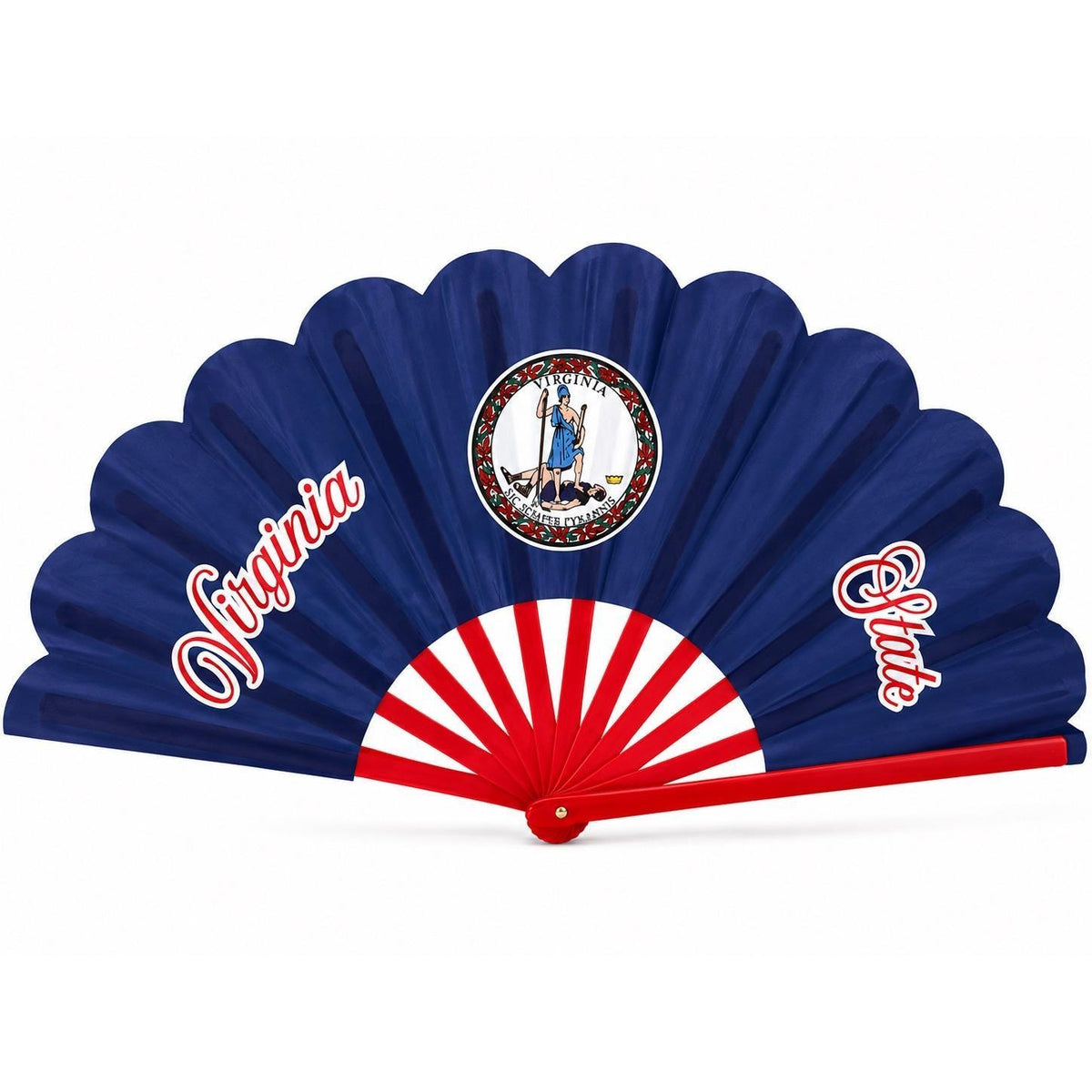 Virginia State Flag Folding Fan: Patriotic Game Day Accessory