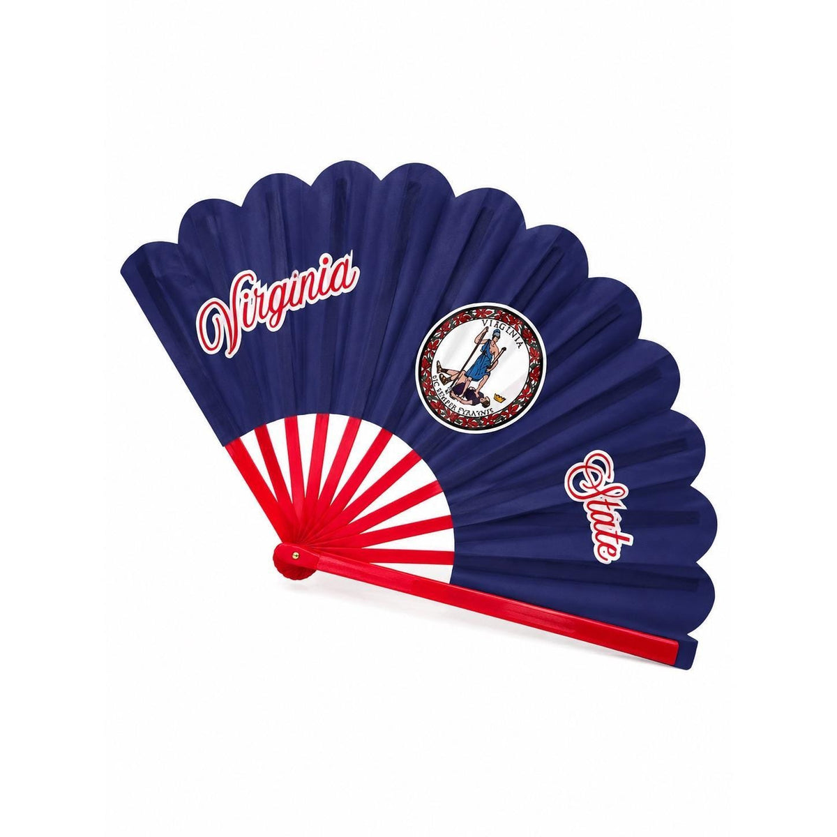 Virginia State Flag Folding Fan: Patriotic Game Day Accessory