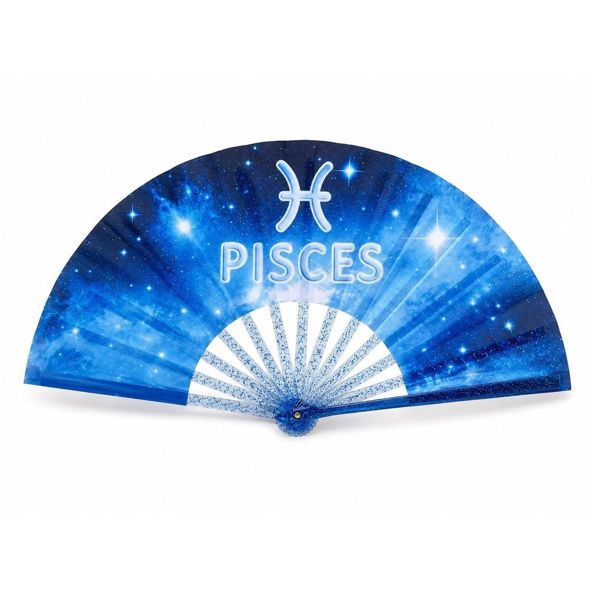 Pisces Zodiac Clack Fan | Celestial Folding Hand Fan