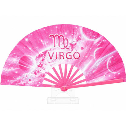 Virgo Zodiac Clack Fan | Celestial Folding Hand Fan