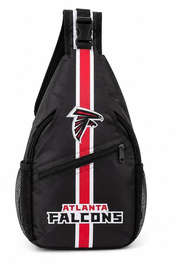 Atlanta Falcons Black Sling Bag | Adjustable Football Crossbody Bag