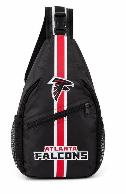 Atlanta Falcons Black Sling Bag | Adjustable Football Crossbody Bag
