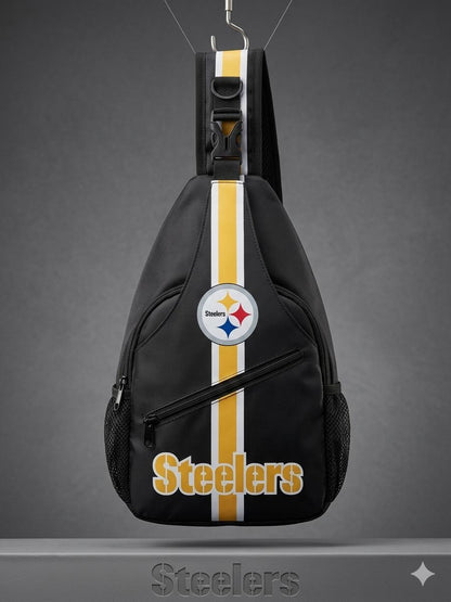 Pittsburgh Steelers Crossbody Sling Bag - Black NFL Shoulder Bag